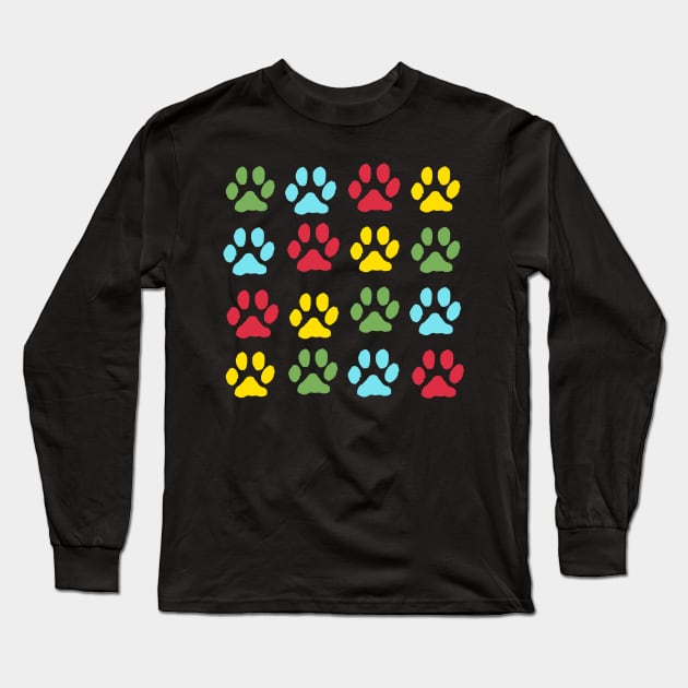 Dog Paws Long Sleeve T-Shirt by FlippinTurtles